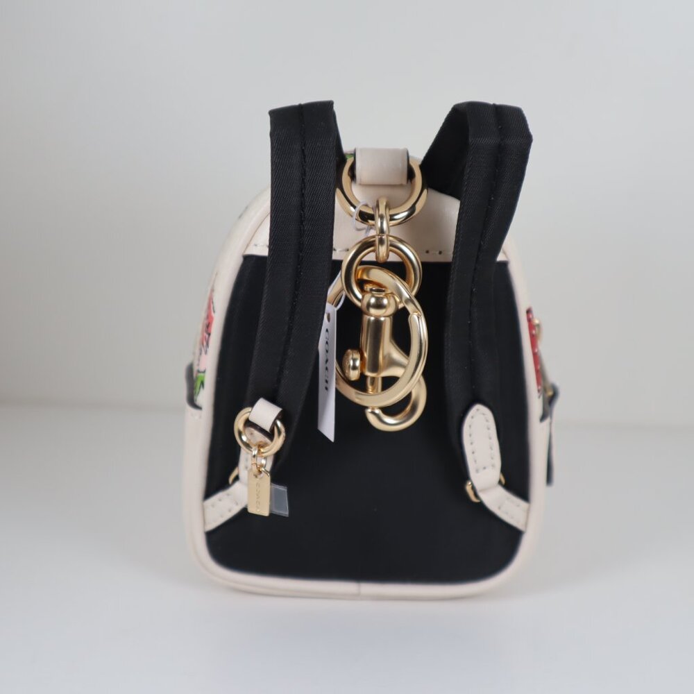 Coach Mini Court Backpack Bag Charm with Strawberry Print CAO93 NWT - Picture 7 of 8